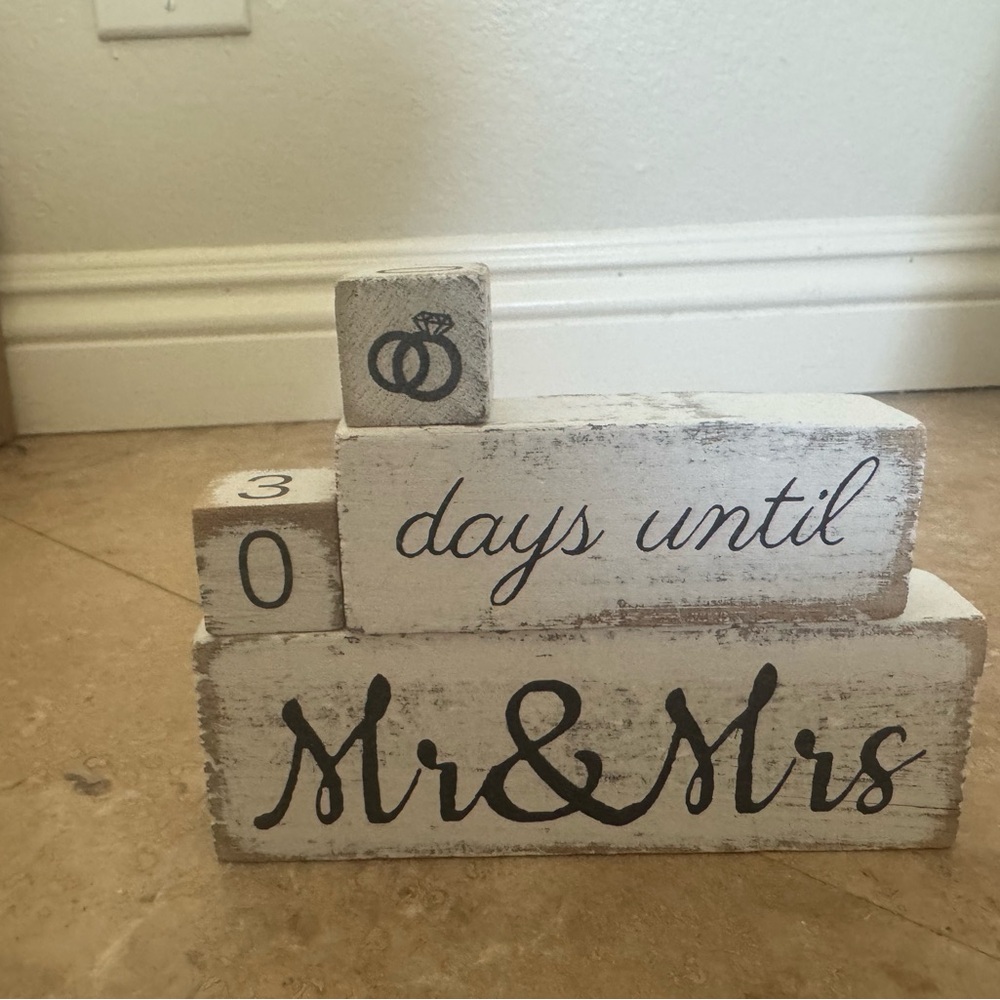 Wedding countdown blocks - Picture 4 of 6
